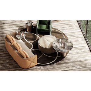Sofá Chesterfield Contemporáneo Aura de 3 Plazas, Tapizado en Tela, Juego de Muebles para Sala de Estar, Apartamento y Hogar - Product Image 4