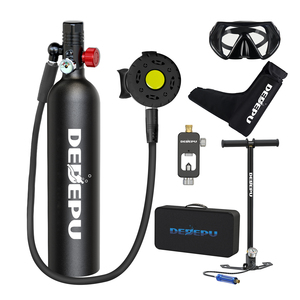 Équipement de Plongée DEDEPU 1L, Bouteille de Plongée Scuba de Secours Portable avec Pompe en Acier Inoxydable - Product Image 5