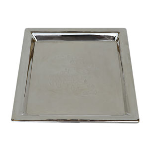 Diseños de fábrica Bandeja de metal para servir alimentos Bandeja vintage Diseño de acabado pintado Bandeja altamente decorativa - Product Image 3