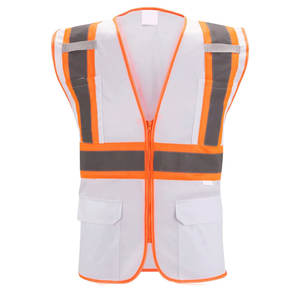 Gilet de sécurité réfléchissant haute visibilité Veste de travail de protection extérieure en polyester durable Poches multiples Logo Hi Vis - Product Image 1