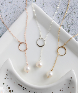 Natural White Pearl Y Chain Necklace Bohemian 925 <b>Sterling</b> <b>Silver</b> Gold Plated Pearl Handmade Pendant Necklaces for Women Jewelry - Product Image 5