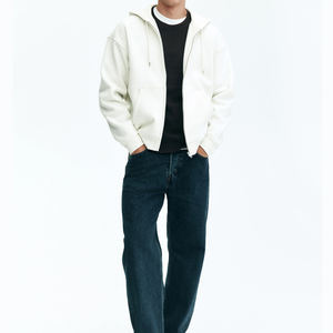 Sudaderas con Cremallera para Hombre de Alta Calidad, 100% Algodón, Felpa, Invierno, Tinte Liso, Transpirable, MOQ Bajo, Moda Superior en Venta - Product Image 1