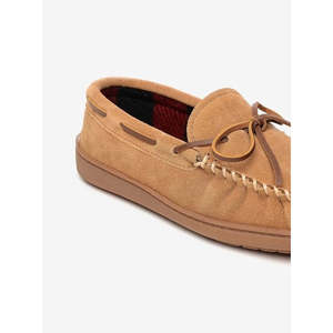 Mocassini da Uomo Marroni con Punta Dorata, Tomaia Traspirante in Pelle Scamosciata e Pelle, con Soletta in Gomma e Rete - Product Image 3