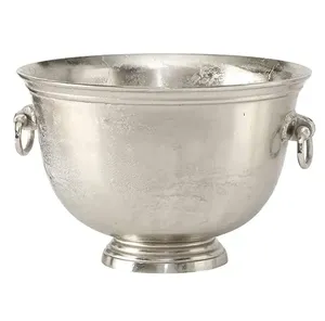 High Quality Silver Color Metal Wine Cooler Large for Champagne Chiller for Hotels Restaurants Ice Bucket for Champagne Bowl - Product Image 1