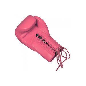 Gants de boxe rouge en cuir PU pour l'entraînement de kickboxing Muay Thai-Tailles respirantes de 8oz à 16oz - Product Image 3