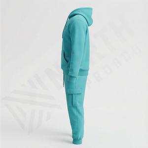 Conjunto Deportivo para Hombre OEM, 100% Algodón, Pantalones y Sudadera con Capucha Personalizados, Conjunto de Dos Piezas para Gimnasio, Entrenamiento, Jogging y Ejercicio - Product Image 3