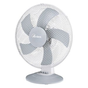 STEELO Ventilador de Mesa 40W 40cm con 5 Aspas Blanco y Gris AR5ST40W - Product Image 1