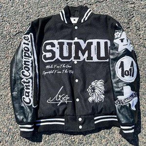 เสื้อแจ็กเก็ตน้ำหนักเบาสำหรับผู้ชายเสื้อคลุมทีมเบสบอลตัวอักษรทีมตัวแทนออกแบบได้ตามต้องการ - Product Image 2