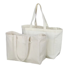 High Quality Cotton Canvas <b>Tote</b> <b>Bag</b> Medium Size Manufacturer Wholesale OEM Supplier Eco-Friendly <b>Recyclable</b> Women's Letter - Product Image 1