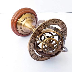 CALVIN ARTESANÍA "Globo de latón antiguo vintage Armillary (Rashi) Esfera Astrolabio Náutico Marino Globo de Mesa para el hogar - Product Image 5