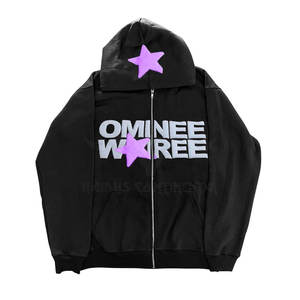 Invierno con cremallera de alta calidad para sudaderas con capucha con estampado de soplo Diseña tu propio nuevo estilo XL Tamaño a granel Cantidad - Product Image 1