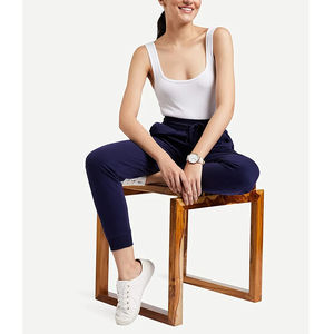 Pantalons de survêtement streetwear taille haute, pantalons de survêtement épais d'hiver avec cordon de serrage, pantalons empilés imprimés, couleurs unies, pantalons de survêtement pour femmes - Product Image 4