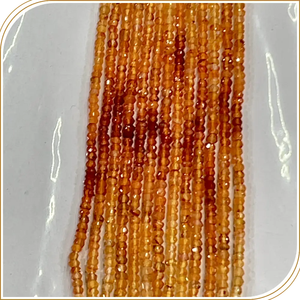 Cornaline rouge naturelle 3mm Micro perles rondelle à facettes brin ombré 14 pouces pour les projets de fabrication de bijoux - Product Image 4