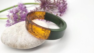 Women's Stylish Brass Fashion <b>Bracelet</b> Multi-Color Wood Resin Bangle <b>for</b> Everyday Use <b>Girls</b> Jewelry - Product Image 2