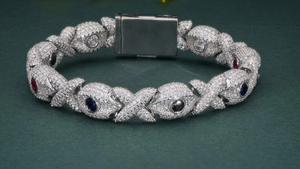 Evil Eye Hiphop Tennis Moissanite Diamond Pulsera de plata esterlina Regalo para ella - Product Image 3