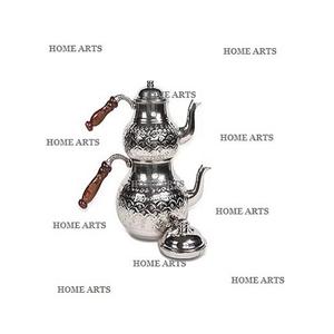 Bouilloire à thé en aluminium faite à la main avec poignées en bois forme ronde théière à café de taille personnalisée à vendre - Product Image 5