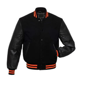 Chaqueta Varsity Casual para Hombre 2025, Bordada, Bloques de Color, Poliéster, con Botones y Bolsillos, Estilo Urbano, Béisbol - Product Image 1