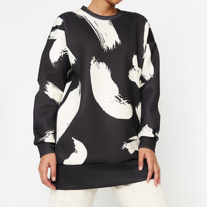 Custom Winter Women's Oversized <b>Fleece</b> Pullover Sweatshirt Printed Design Front Eco-Friendly Breathable Quick Dry Plus Size - Product Image 1