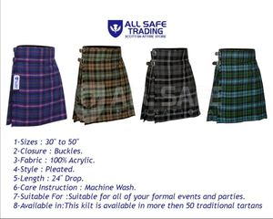 2025 Scottish Stretch-Friendly Everyday Casual Low MOQ <b>Heavy</b>-<b>Duty</b> Bold Patterned Cultural Heritage Pipe Band Tartan Celtic Kilt - Product Image 5