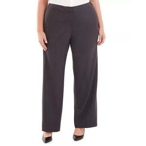 Pantaloni Eleganti da Donna Calvin Klein Taglie Forti 20W, Modello Highline a Gamba Dritta in Grigio Scuro, Stile Ufficio - Product Image 1