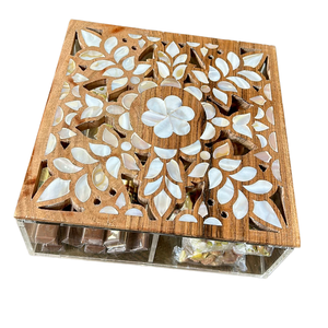 Elegant Vintage Wood Mother of Pearl Chocolate <b>Boxes</b> with Acrylic Luxury Products Mother of Pearl <b>Candy</b> <b>Boxes</b> Arabian Holiday - Product Image 1