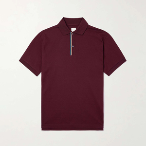 เสื้อโปโลชายแขนสั้นผ้าฝ้ายลายทางปักโลโก้ตามสั่งขายส่งจากโรงงาน - Product Image 1