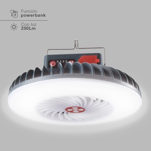 Mini ventilatore solare con luce e treppiede 4W 250Lm (Niaros 300040005) - Product Image 5