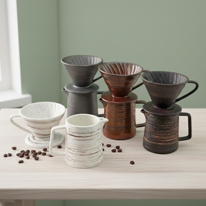 Ensemble de cafetière et de filtre à café en porcelaine durable de qualité supérieure, multi-usages, 3461001SETL-0.4, pour les amateurs de café - Product Image 1