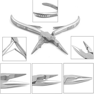 Professional Micro Ring Stainless Steel Hair Extension <b>Pliers</b> Pulling Needle Tool Custom Logo Eco-Friendly 1-Hole <b>Plier</b> <b>Set</b> - Product Image 6