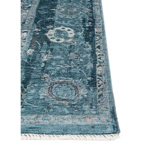 Alfombras de Seda Anudadas a Mano Gulmarg con Patrón de Medallón Azul para Decoración de Sala de Estar, Alfombra Rectangular de 9x12 para Pasillo, Patchwork Skps-217 - Product Image 4