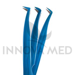 Pinces à extensions de cils de qualité supérieure, logo personnalisé, outils de beauté pour les professionnels de salon, avec pointe en fibre certifiée par Innovamed - Product Image 1