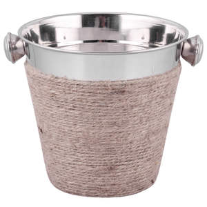 Cubo de vino de acero inoxidable con diseño de cuerda exterior - Product Image 1