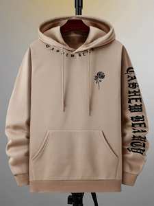 Sudadera con Capucha Transpirable de Invierno a la Moda con Comodidad Extra, Estampado Digital, Decoración con Cuentas, Material de Poliéster/Algodón, Unisex - Product Image 2