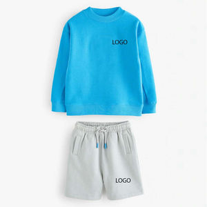 Survêtement unisexe en coton pour bébé, ensemble de chemises et de shorts doux et durables, conçu pour un mouvement confortable et des jeux toute la journée - Product Image 1