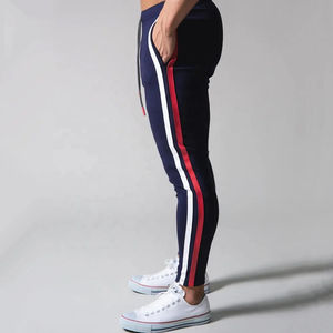 Pantalons de jogging décontractés hautement respirants, vêtements de sport, fitness, coupe ajustée de haute qualité, pantalons de sport pour hommes, 100% polyester, élastique - Product Image 3