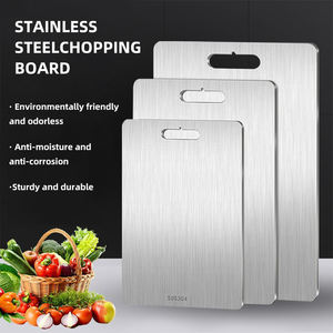 Tagliere doppio lato 304 acciaio inossidabile tagliere doppio lato tavolo da <span class=keywords><strong>lavoro</strong></span> per cucina - Product Image 2