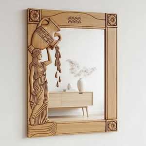 Lixora <b>Furniture</b> Modern Wood Luxury Multi-Purpose Woman Pouring Water Mirror - Product Image 3