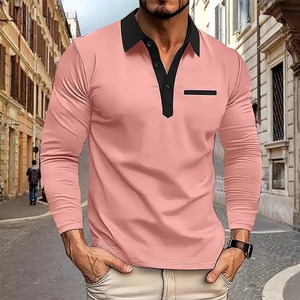Popular 50% poliéster 50% Sorona cuatro vías estiramiento hombres Golf Polos 1/4 Zip Pullover logotipo en relieve personalizado OEM - Product Image 2