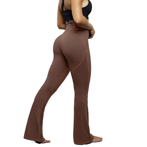 Leggings de yoga pour femmes respirant tricoté taille haute antibactérien Fitness course à pied sport Jogging pantalon - Product Image 4