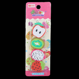 Juego de 4 Borradores con Forma de Fruta - Multicolor - Product Image 3