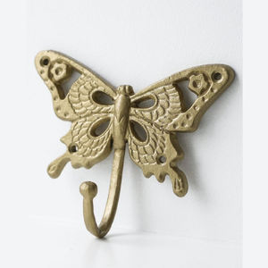 Crochet mural en forme de papillon en métal doré pour salle de bain, cuisine et décoration - Product Image 5