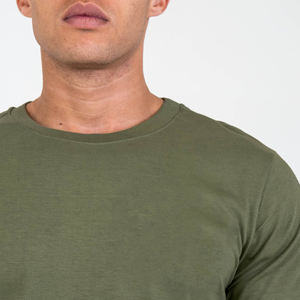 Camiseta de gimnasio para hombre 2025, ropa deportiva de manga corta para entrenamiento físico, 100% de algodón de alto rendimiento - Product Image 5