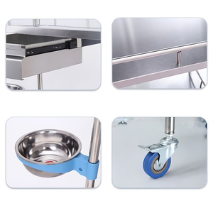 Rehabilitation Therapy 3 Shelves Stainless Steel Hospital <strong>Dressing</strong> <strong>Trolley</strong> Hospital Clinic Treatment Cart <strong>Trolley</strong> - Product Image 5