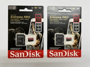 Carte mémoire SDHC Extreme Pro 256 Go Classe 10 Compatible avec les caméras DVR Tablet PC Matière plastique - Product Image 2