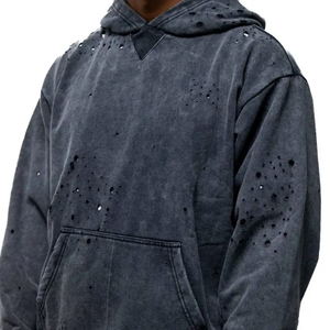 Impression personnalisée, design personnalisé, sweat-shirts en polaire pour homme, hiver, polyester/coton, effet délavé, qualité supérieure, coupe-vent - Product Image 2