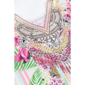 Caftan doré Huntress pour femme Robe de cocktail en satin doux avec strass - Product Image 4