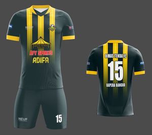 Ensemble de maillots de football et de football de haute qualité conçu sur mesure 100% polyester tissu en maille respirante Logo d'équipe personnalisé nom unisexe - Product Image 2