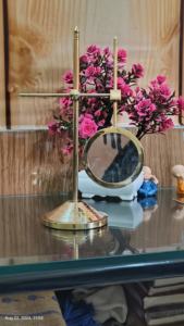 Lupa de metal de latón náutico con soporte Use lupas para leer texto pequeño en libros Periódicos o documentos. - Product Image 5