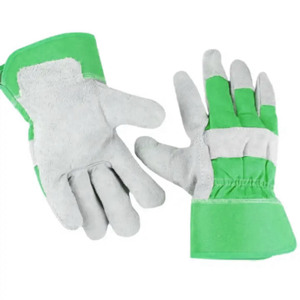 Guantes de Cuero Vacuno con Puño Recto, Textura Lisa, Protección Laboral para Soldadura, Antiestáticos, Antideslizantes, Grosor de 11 oz - Product Image 4