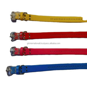 Luxury Multicolor PVC Coated <b>Waterproof</b> <b>Dog</b> <b>Collar</b> in Many Colors and All Custom Sizes With Stainless Steel Rust Free Fittings - Product Image 1